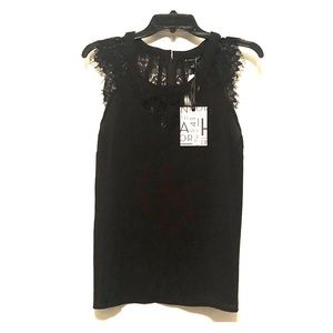 41 Hawthorn jarred lace detail cap-sleeve blouse